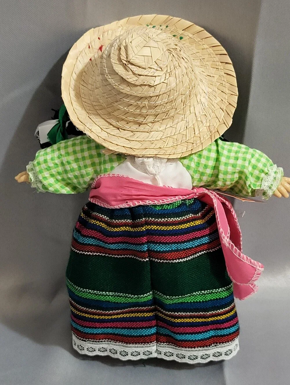 Vintage Munecas Mexicanas Girl Doll Mexican Souvenir Folk Art Sombrero 10